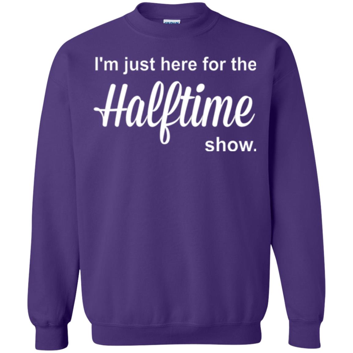 Marching Band T-shirt I_m Just Here For The Halftime Show Purple