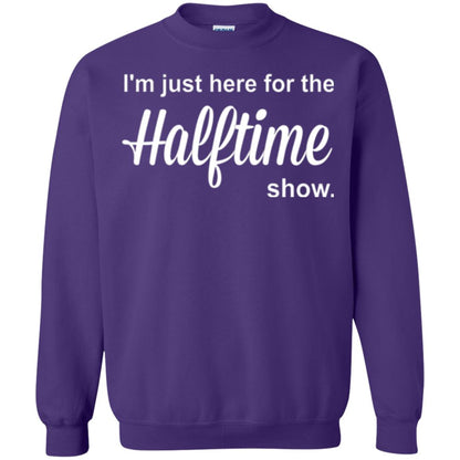 Marching Band T-shirt I_m Just Here For The Halftime Show Purple