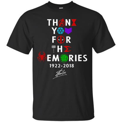 Thank You For The Memories Stan Lee Movie Hero Fan Shirt Black
