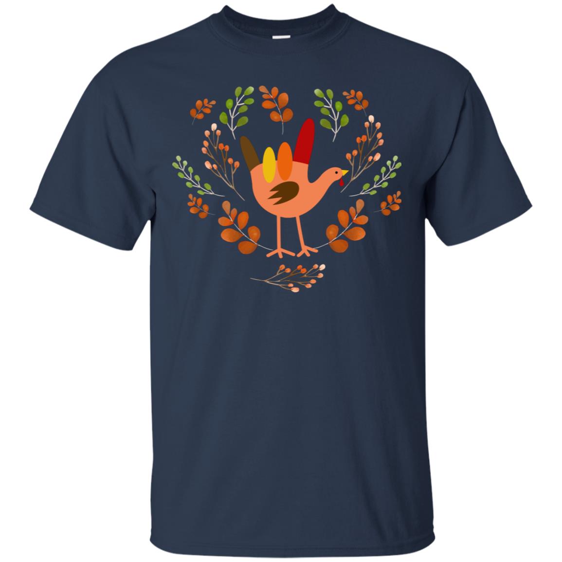 Rocknroll Sign Turkey Thanksgiving Gift Shirt For Mens Or Womens Navy