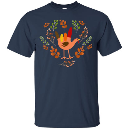 Rocknroll Sign Turkey Thanksgiving Gift Shirt For Mens Or Womens Navy