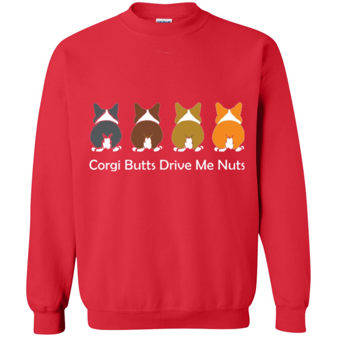 Dog Lover T-shirt Corgi Butts Drive Me Nuts Red