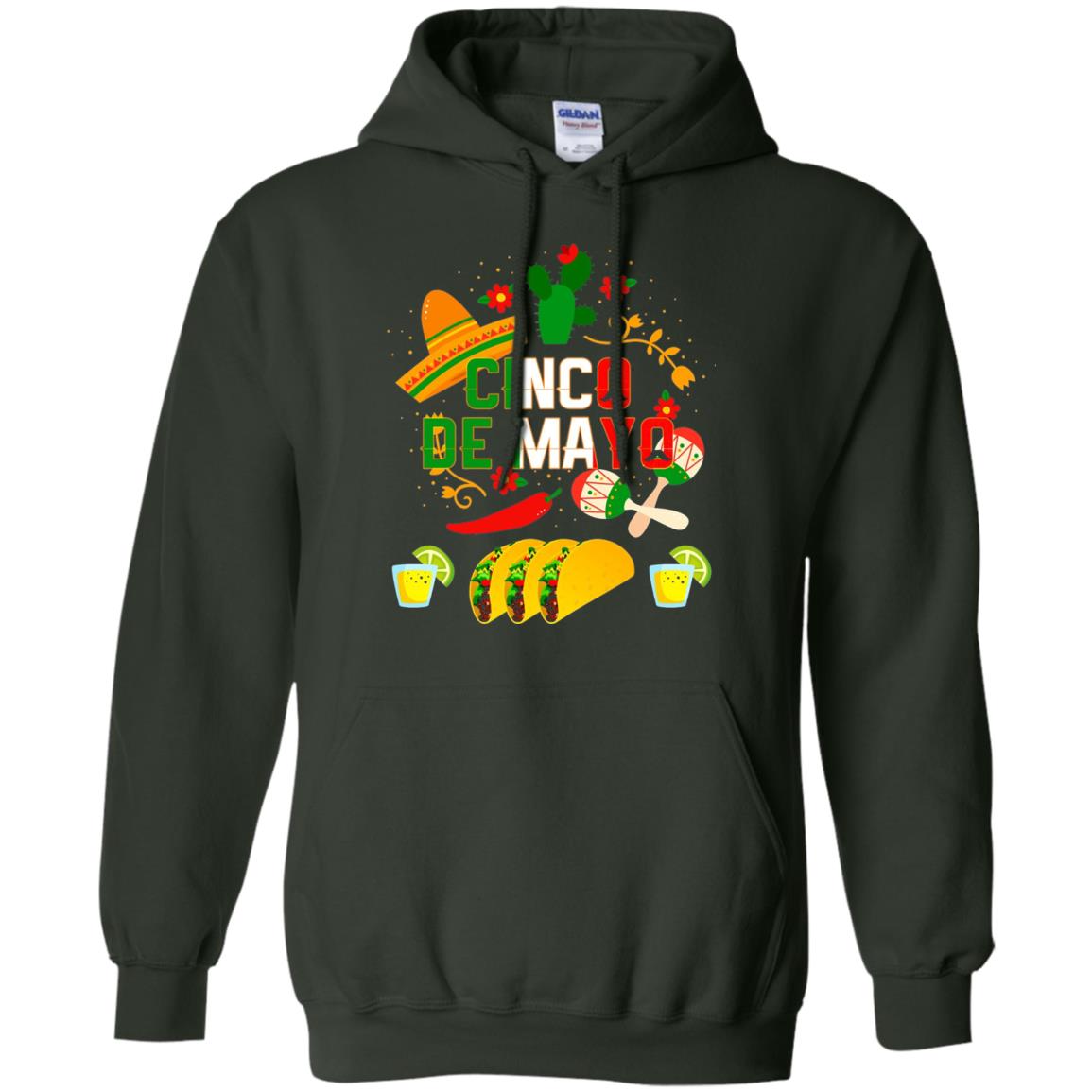 Fiesta Cinco De Mayo T-shirt Cinco De Mayo Forest Green