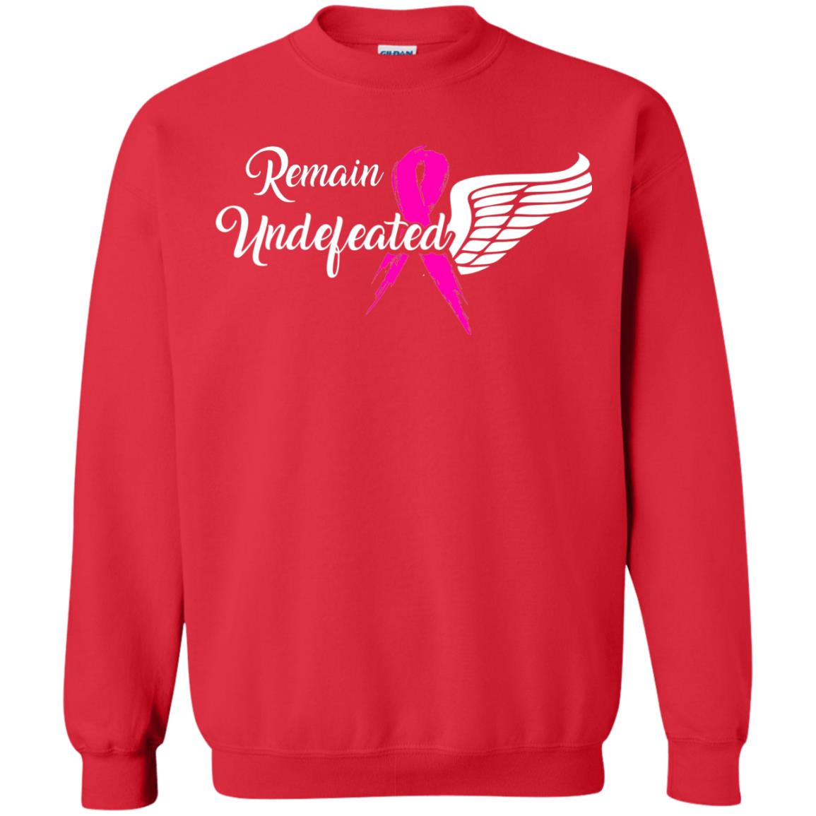 Breast Cancer T-shirt Remain Undefeated Red