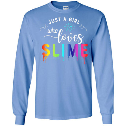 Slime Lover T-shirt Just A Girl Who Loves Slime Carolina Blue