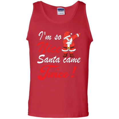 Im So Nice Santa Came Twice Gift Shirt X-mas Quote Shirt Red
