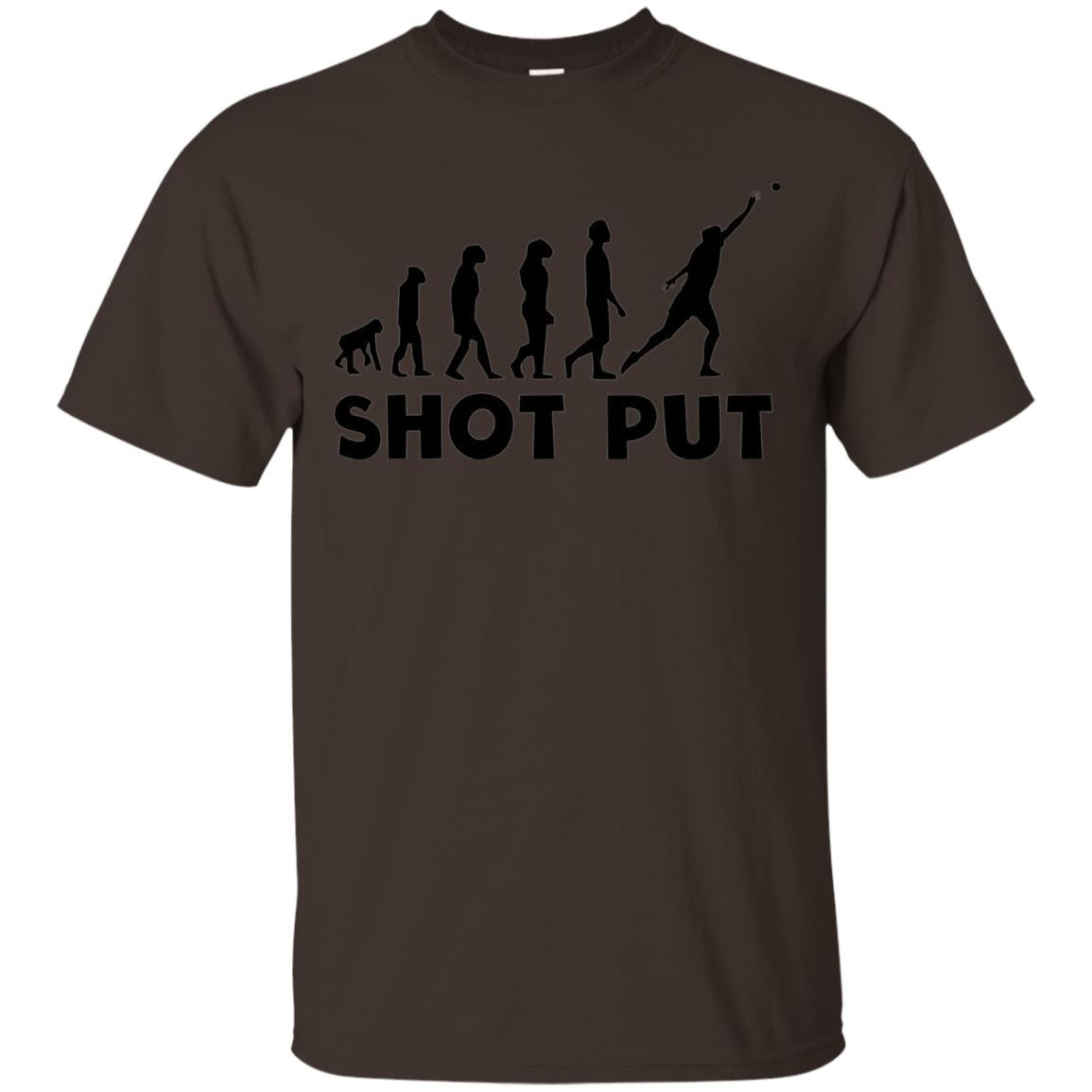 Funny Shot Put Evolution T-shirt Dark Chocolate