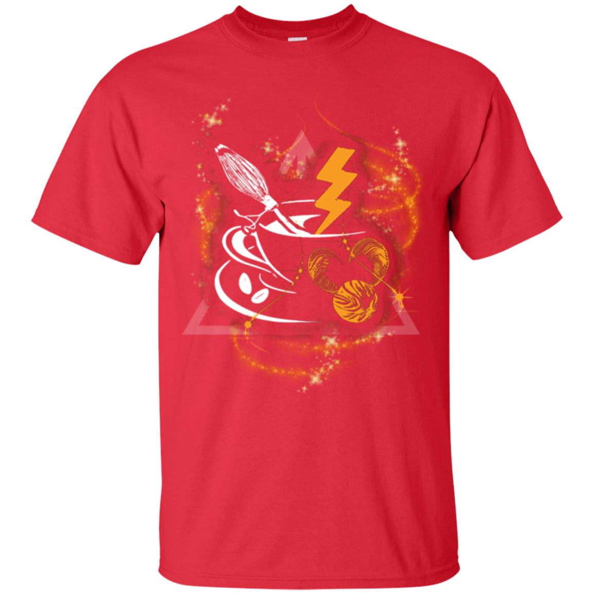Harry Potter Coffee Movie Fan T-shirt Red