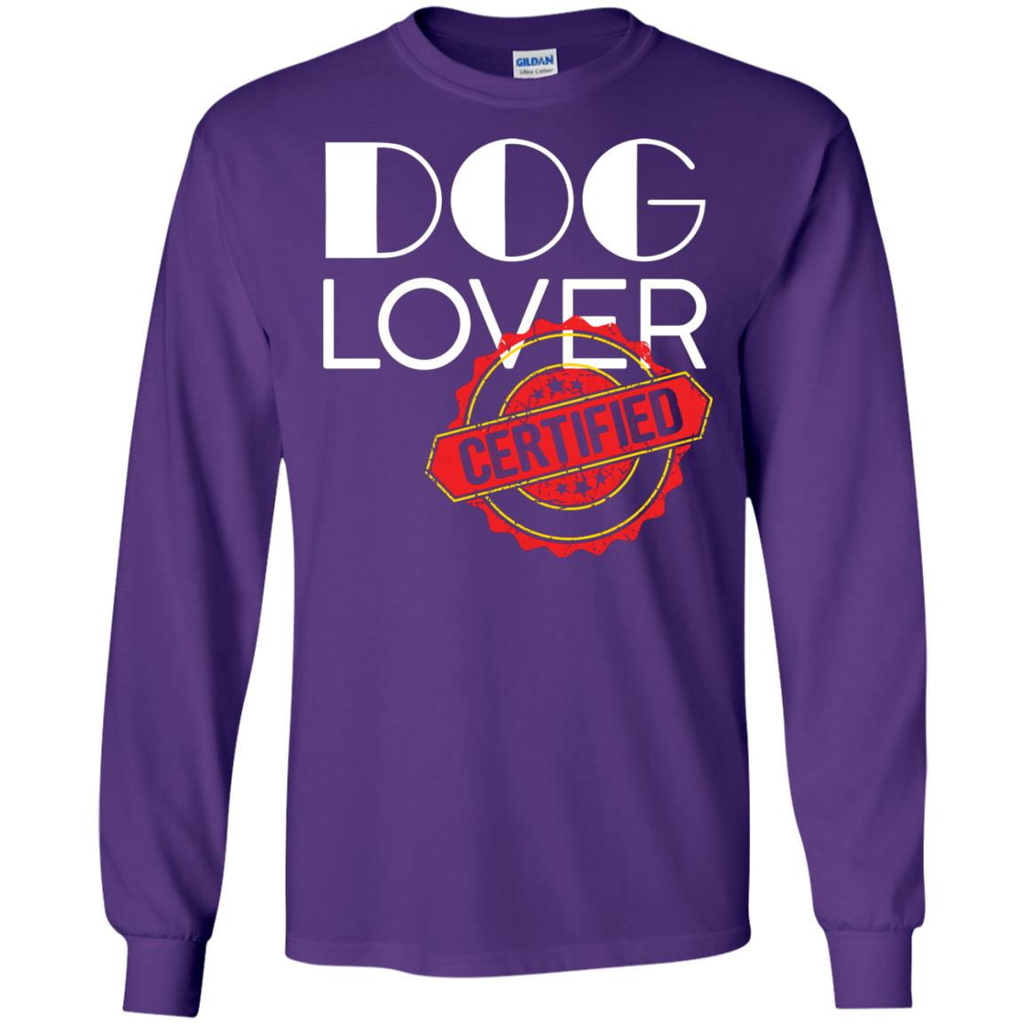 Dog Lover T-shirt Certified Purple
