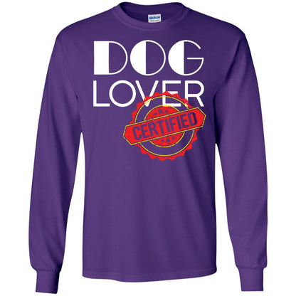 Dog Lover T-shirt Certified Purple