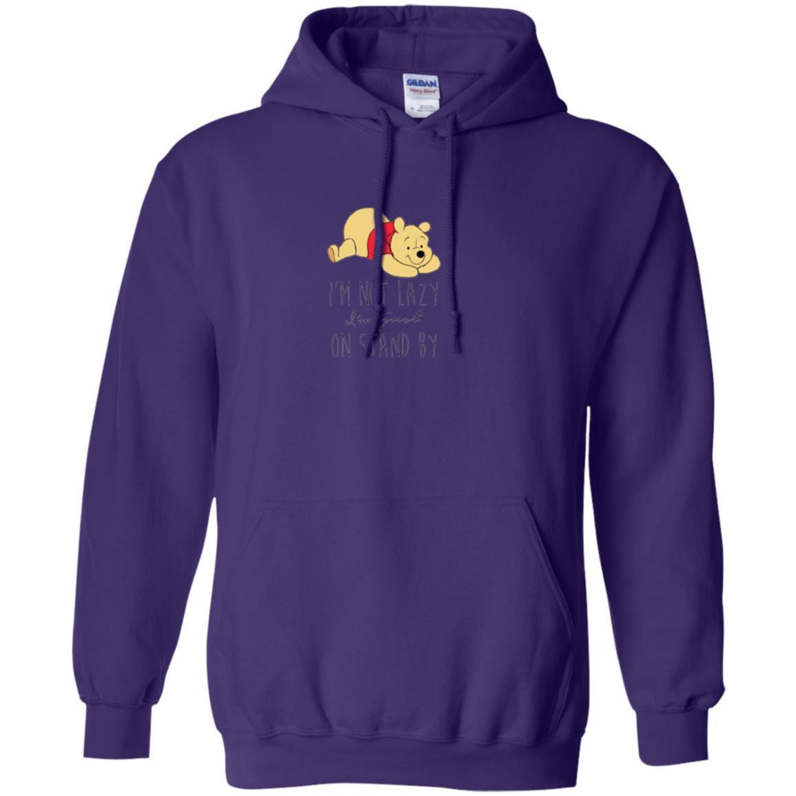 Cartoon T-shirt I'm Not Lazy I'm Just On Stand By Purple