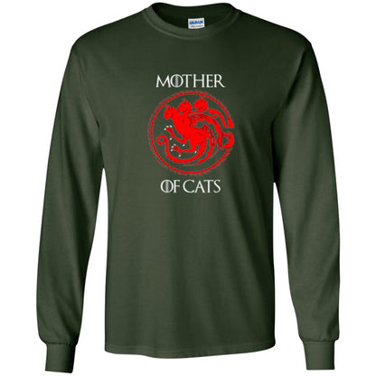 Cat Lovers T-shirt Mother Of Cat Forest Green