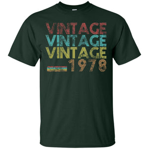 40th Birthday T-shirt Vintage 1978 40 Years Old