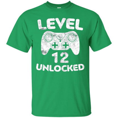 Level 12 Unlocked 12th Video Gamer Birthday Shirt Irish Green