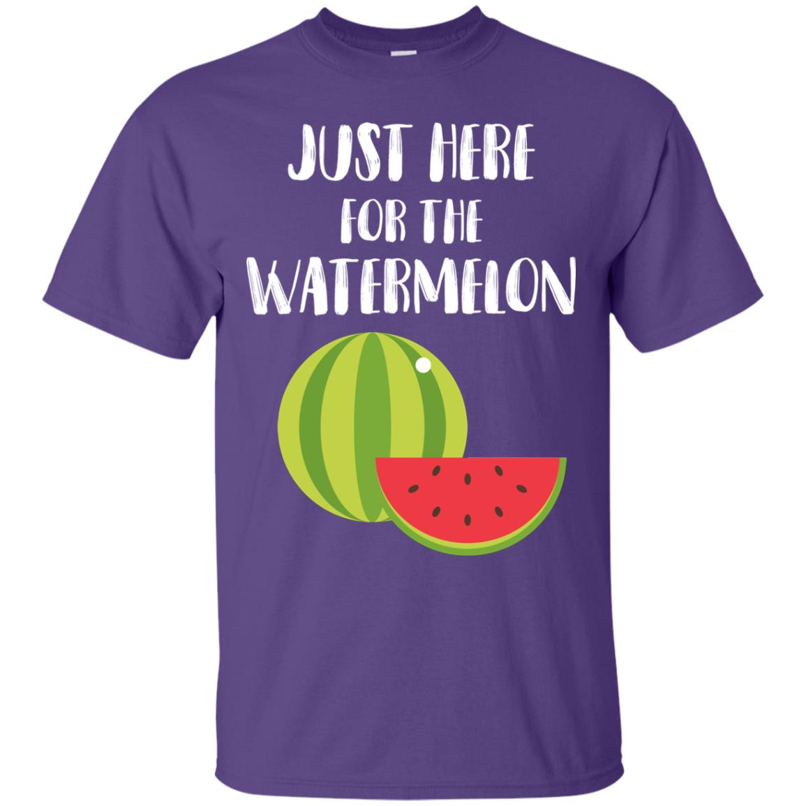 Just Here For The Watermelon Funny Summer Melon Fruit Shirt Purple