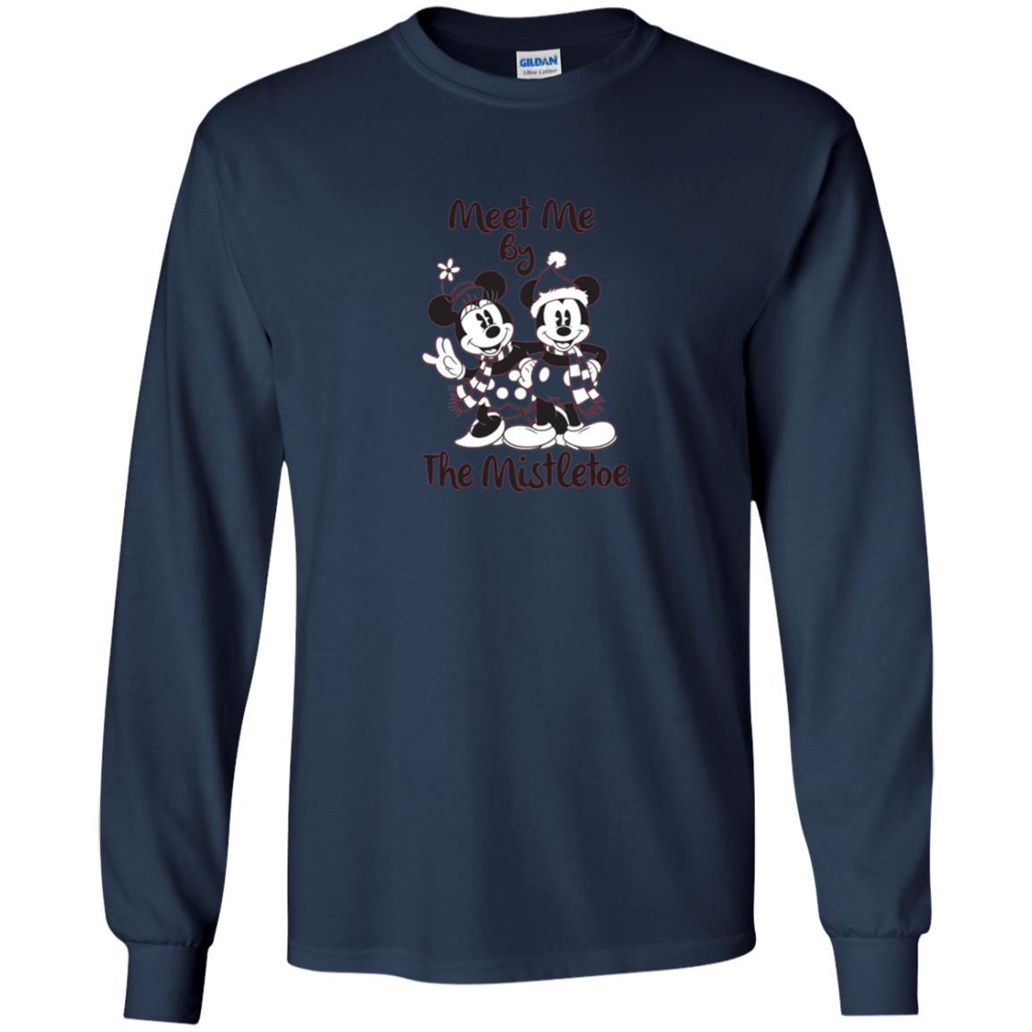 Christmas T-shirt Meet Me By Mistletoe Navy