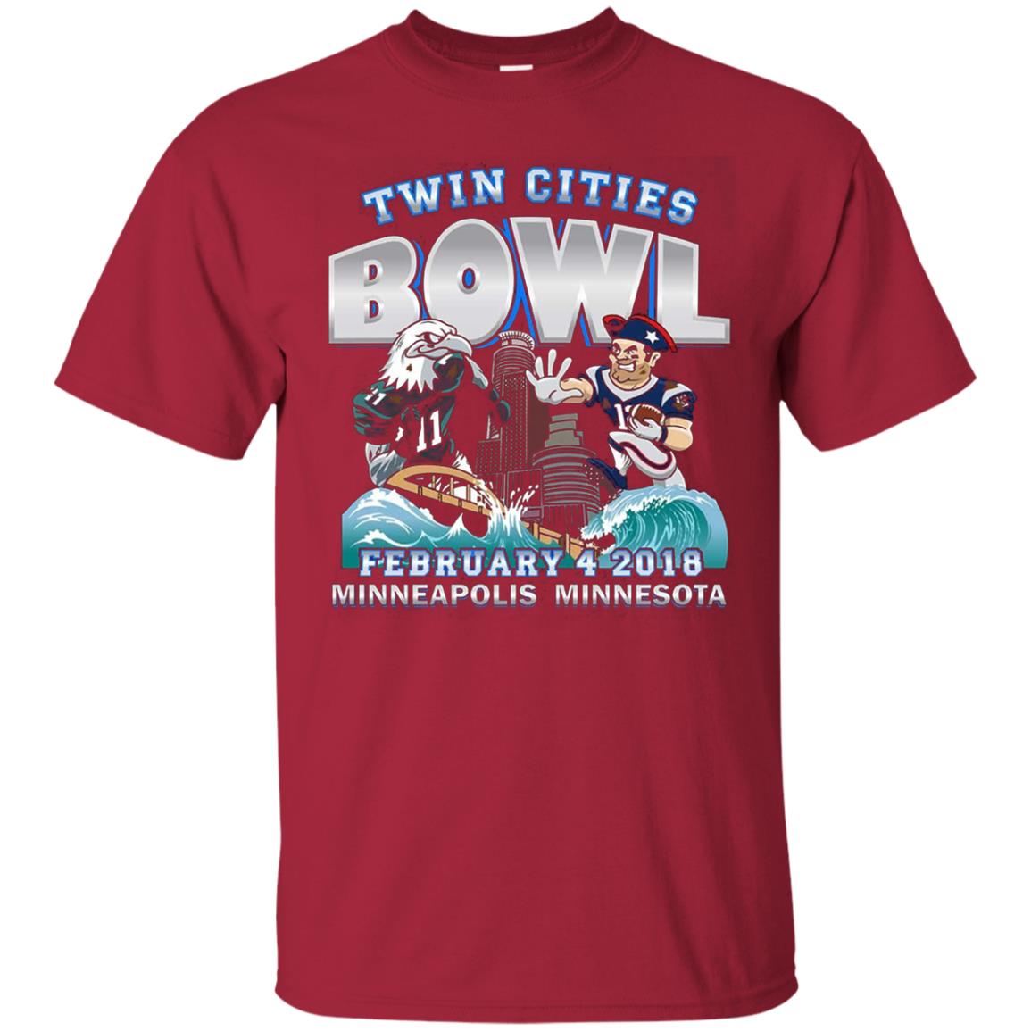 Football Lover T-shirt Twin Cities Bowl Cardinal