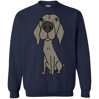 Smiletodaytees Funny Weimaraner Dog Cartoon T-shirt Navy