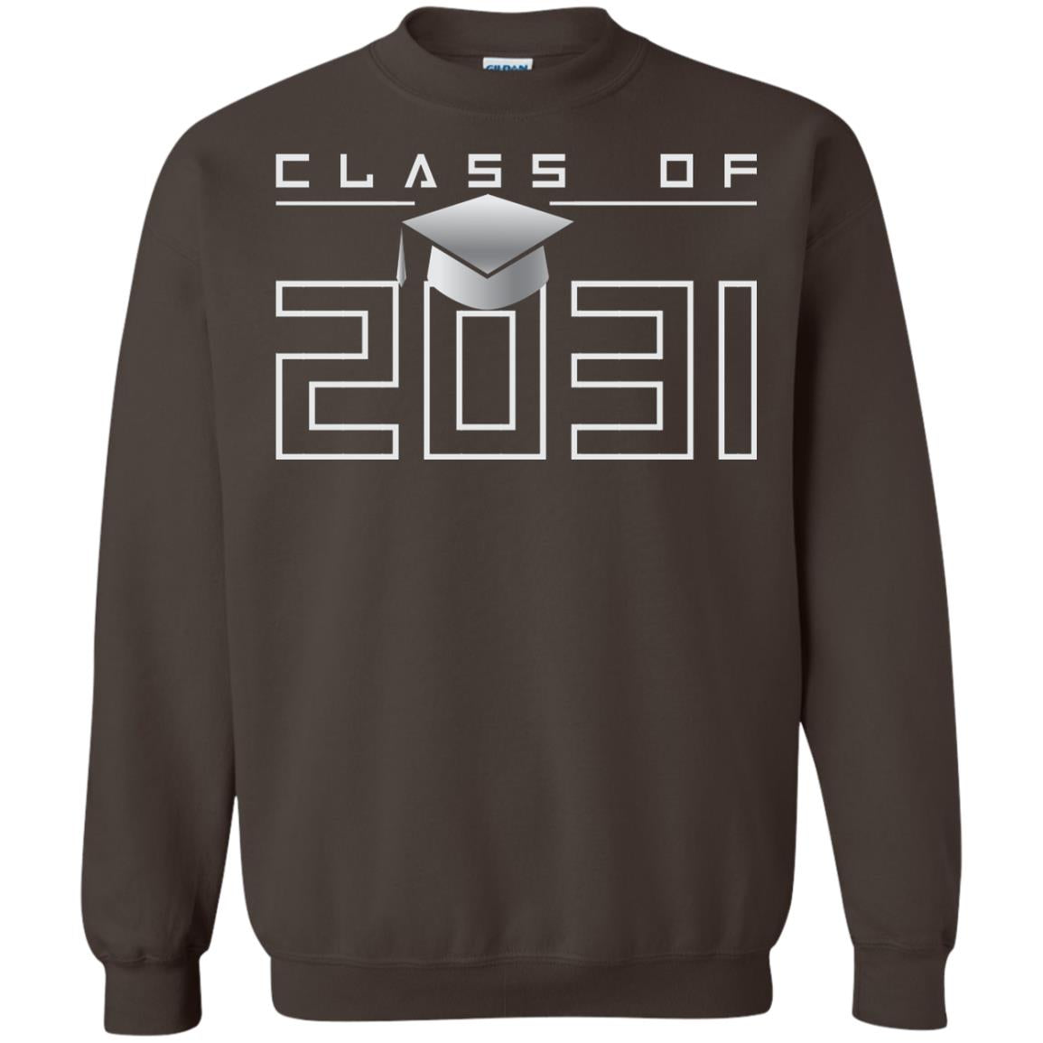 Class Of 2031 Kindergarten First Day Of School Graduate In 2031 Shirt Dark Chocolate