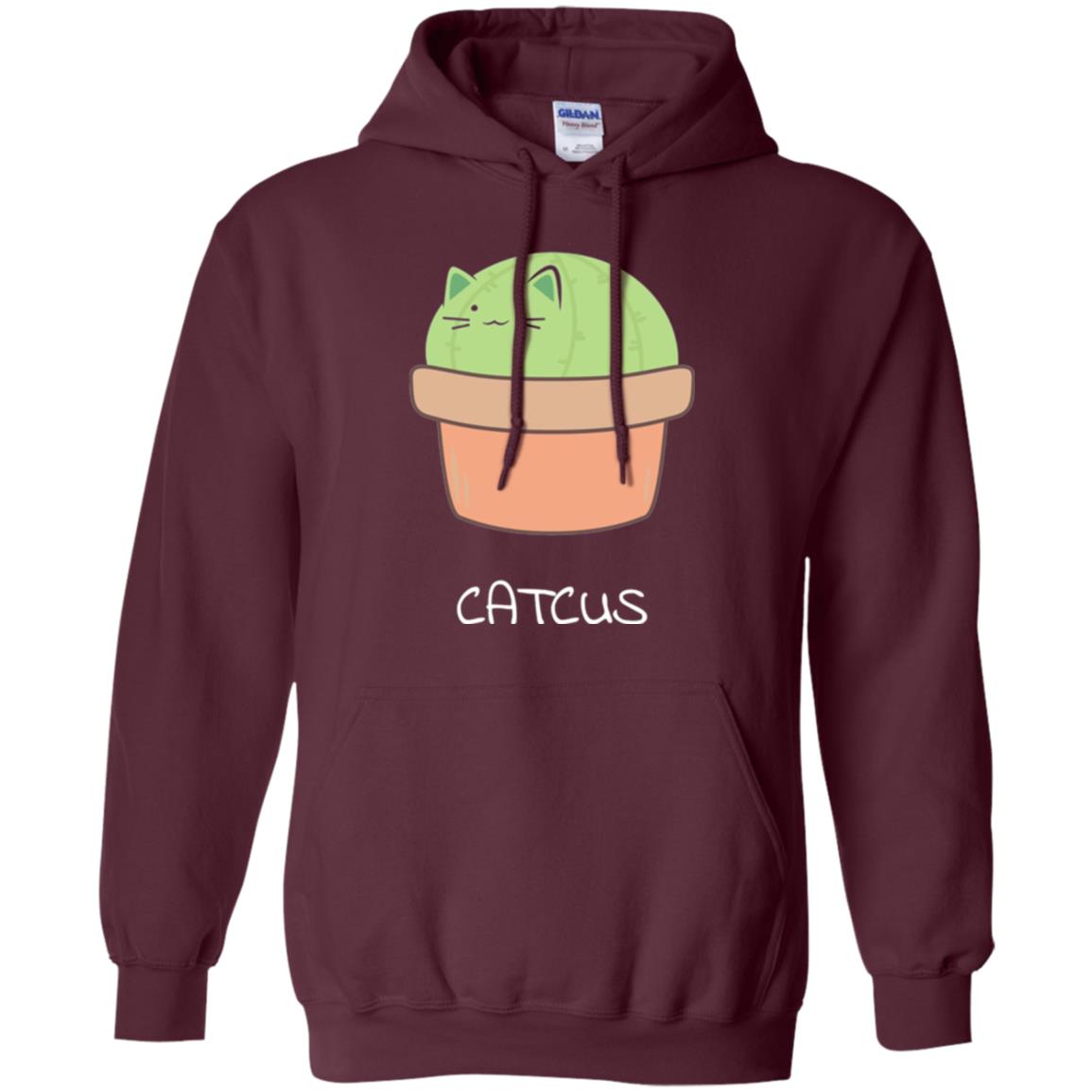 Cat Lovers T-shirt Catcus Maroon