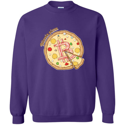 Funny Bitcoin Pizza T-shirt Crypto Currency Purple