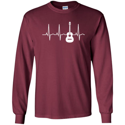 Guitarist T-shirt Guitar Heartbeat T-shirt Maroon