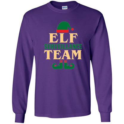 Christmas T-shirt Elf Surveillance Team T-shirt Purple