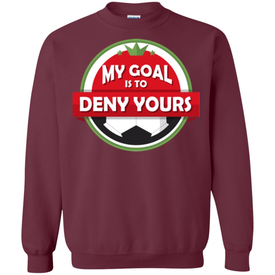 Soccer Christmas T-shirt My Goal Is To Deny Yours Maroon