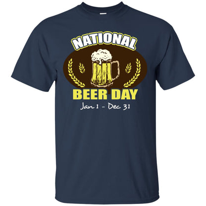 National Beer Day Jan1-dec 31 Beer Lovers Shirt Navy