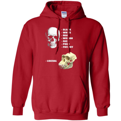 Funny Cool Skulls T-shirt Modern America Patriot Liberal Red