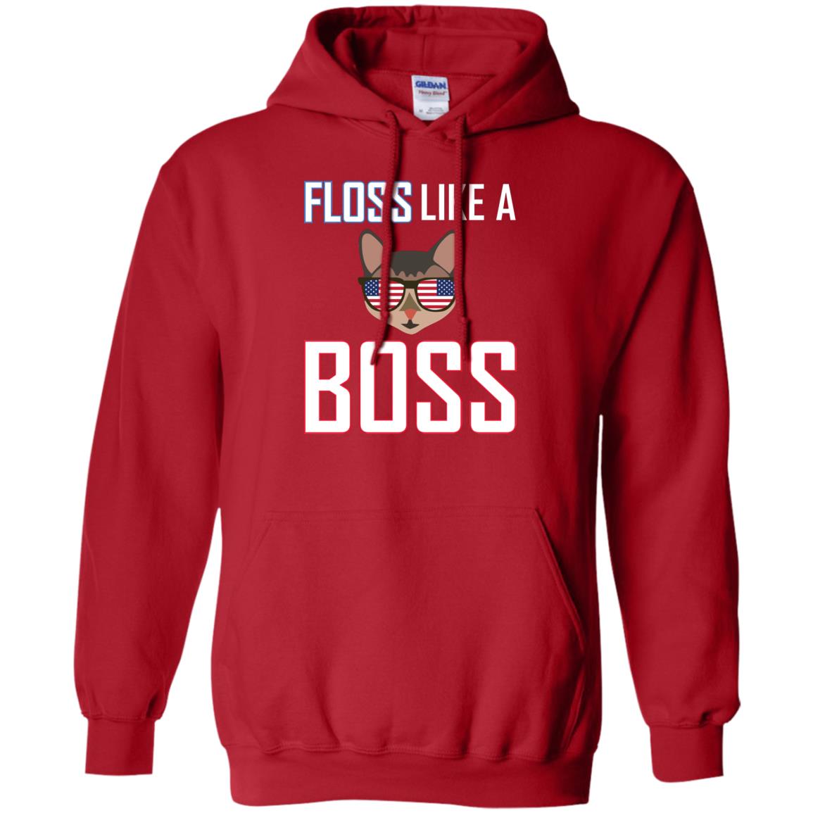 Floss Like A Boss Cat Shirt Red