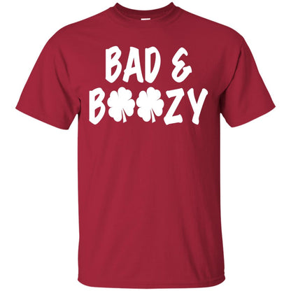 Bad And Boozy St. Patrick_s Day T-shirt Cardinal