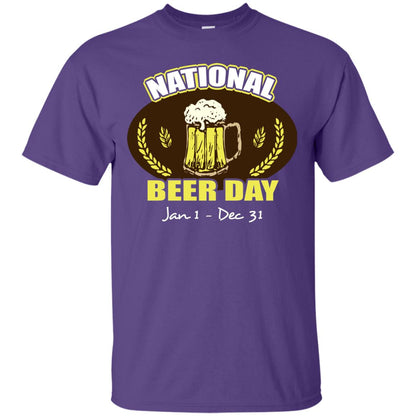 National Beer Day Jan1-dec 31 Beer Lovers Shirt Purple