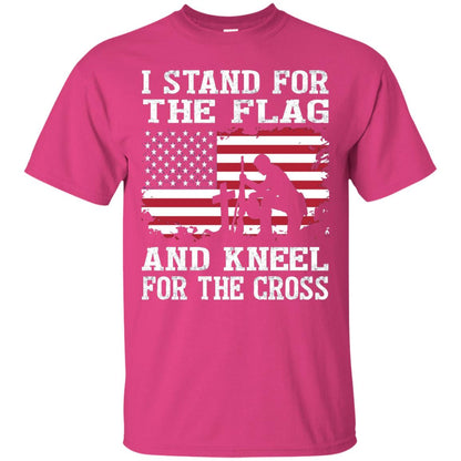 I Stand For The Flag And Kneel For The Cross Military T-shirt Heliconia