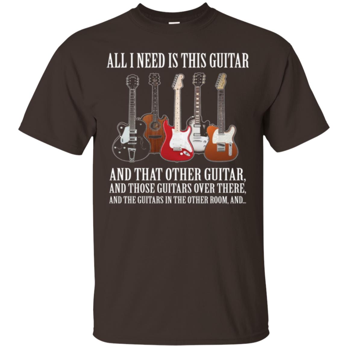 Guitar Lovers T-shirt All I Need Is This Guitar Dark Chocolate
