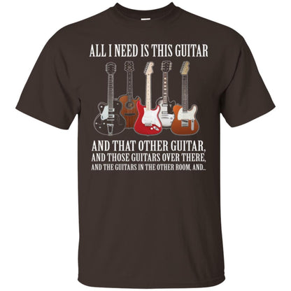 Guitar Lovers T-shirt All I Need Is This Guitar Dark Chocolate