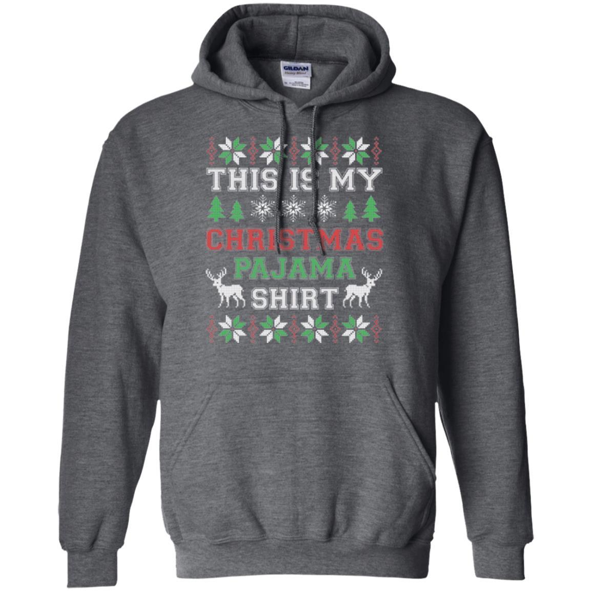 Christmas T-shirt This Is My Christmas Pajama Dark Heather