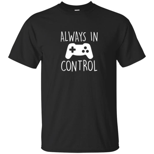 Gamer T-shirt Always In Control Video Game Black