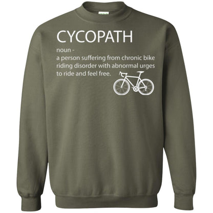 Biker T-shirt Cycopath Definition T-shirt Military Green