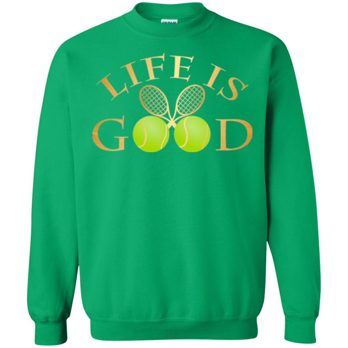 Tennis Lovers T-shirt Life Is Good Irish Green