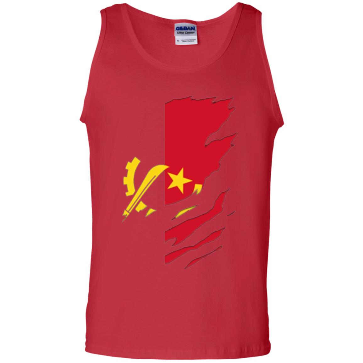 Super Angola Flag T-shirt Red