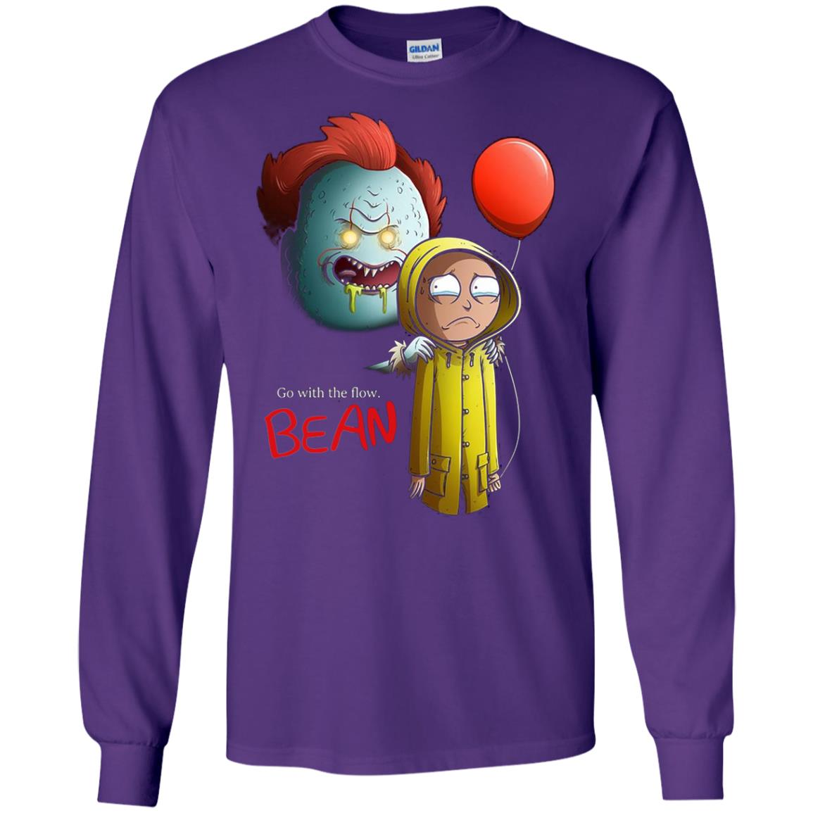 Go With The Flow It And Bean Horror Movie Shirt Purple