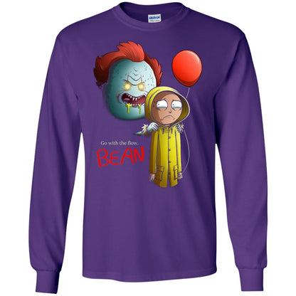 Go With The Flow It And Bean Horror Movie Shirt Purple