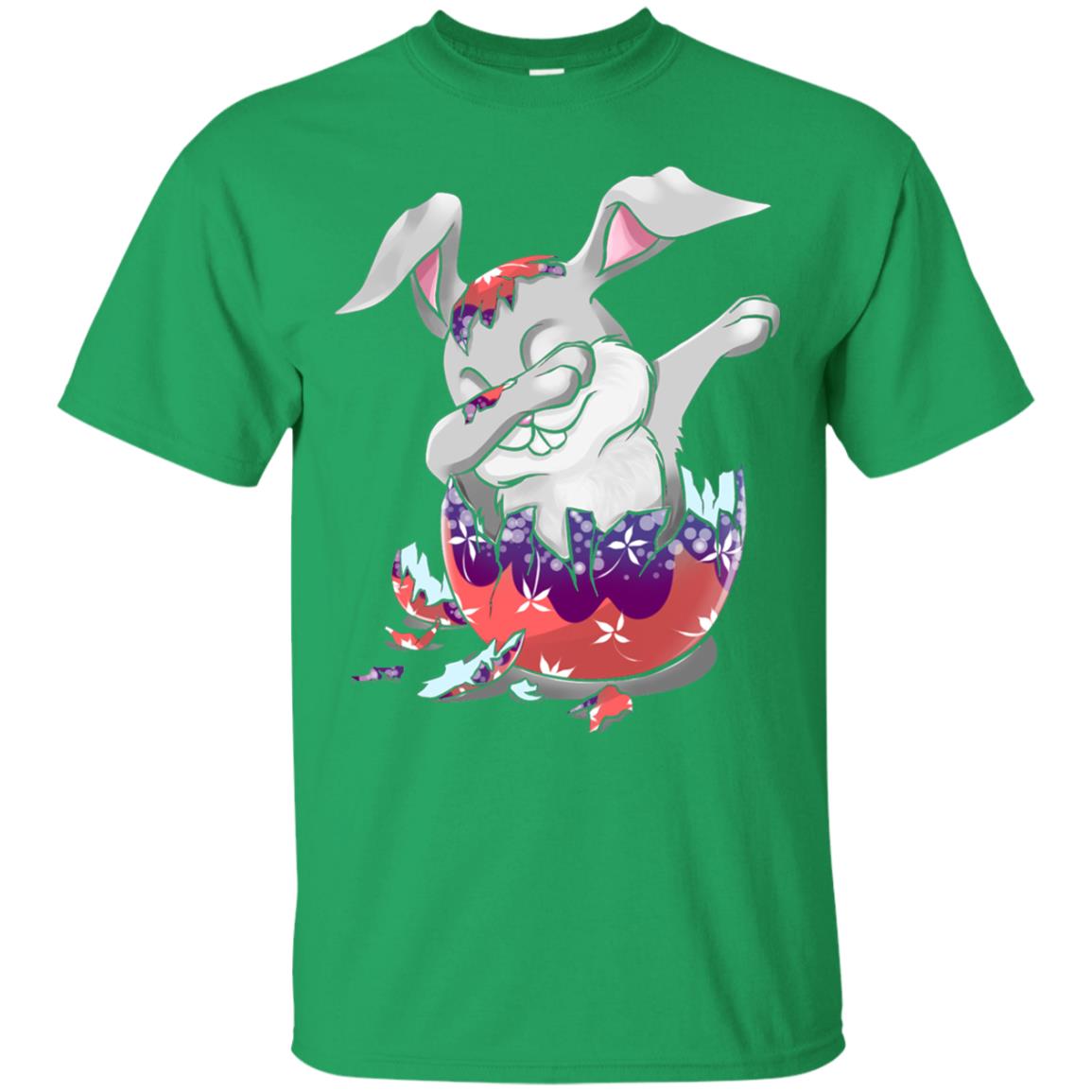 Funny Dabbing Bunny T-shirt For Kids Easter Gift Irish Green