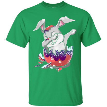 Funny Dabbing Bunny T-shirt For Kids Easter Gift Irish Green