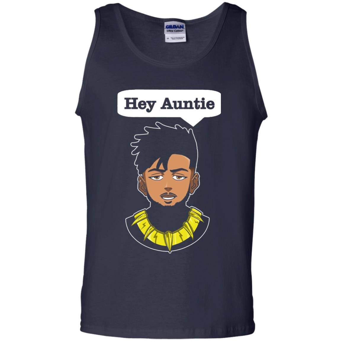 Hey Auntie Funny Saying Shirt For Black Panther Fan Navy