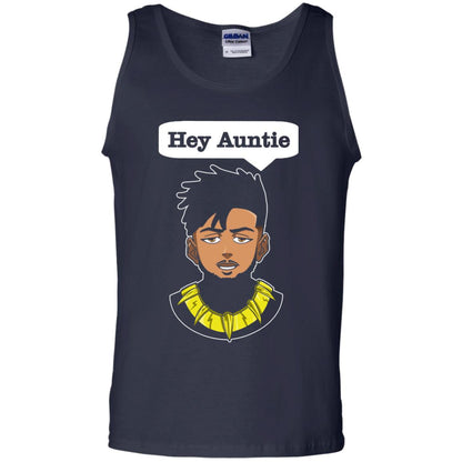 Hey Auntie Funny Saying Shirt For Black Panther Fan Navy