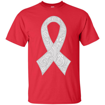 Gray Ribbon Gift Shirt For Brain Cancer Awareness Red