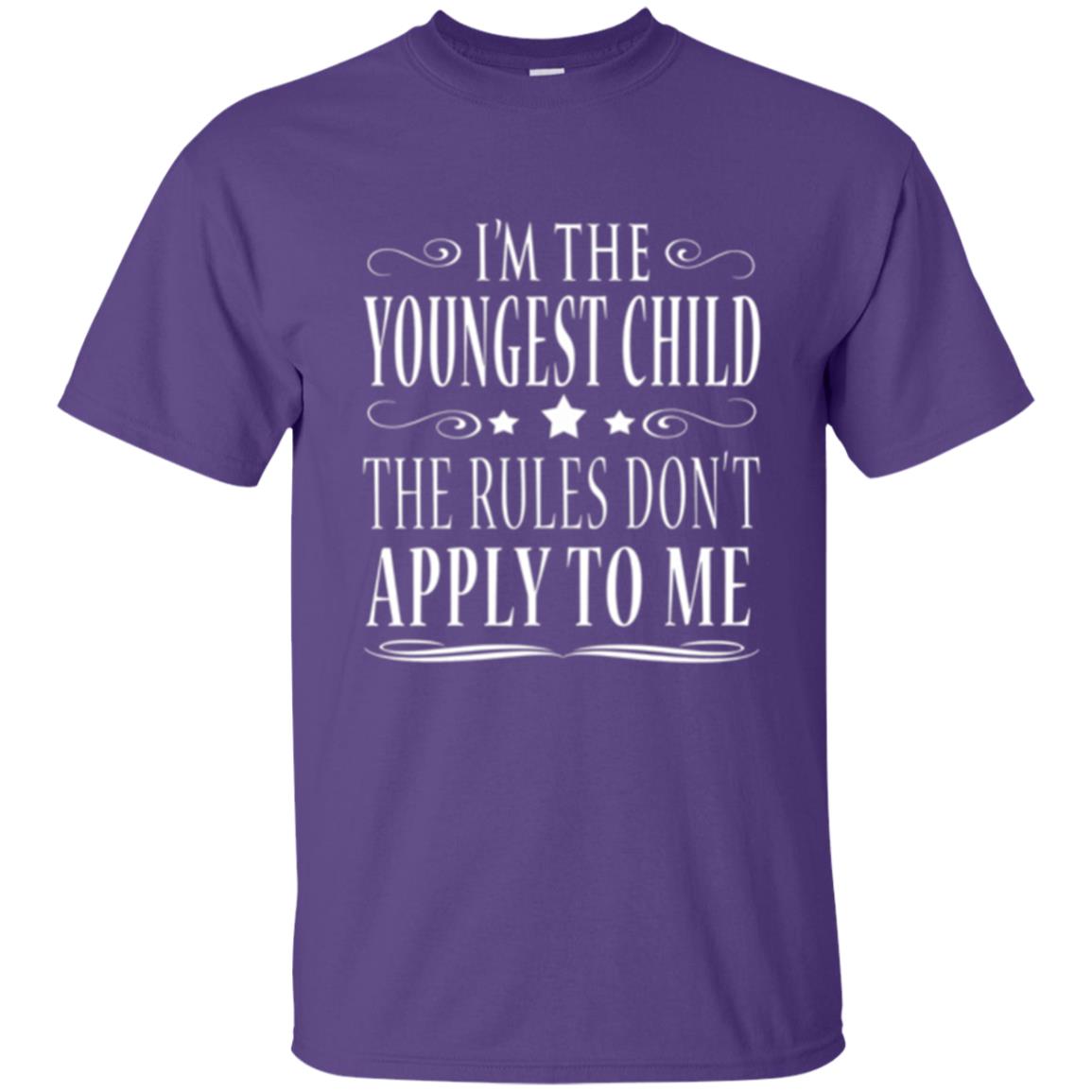 The Youngest Child T-shirt I_m The Youngest Child The Rules Don_t Apply To Me Purple