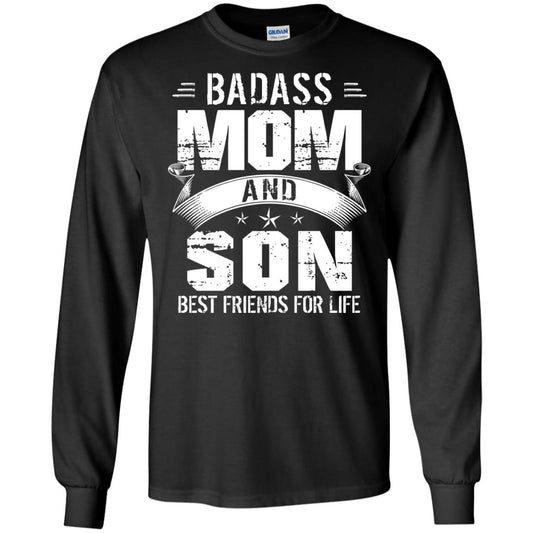 Badass Mom And Son Best Friends For Life Shirt Black